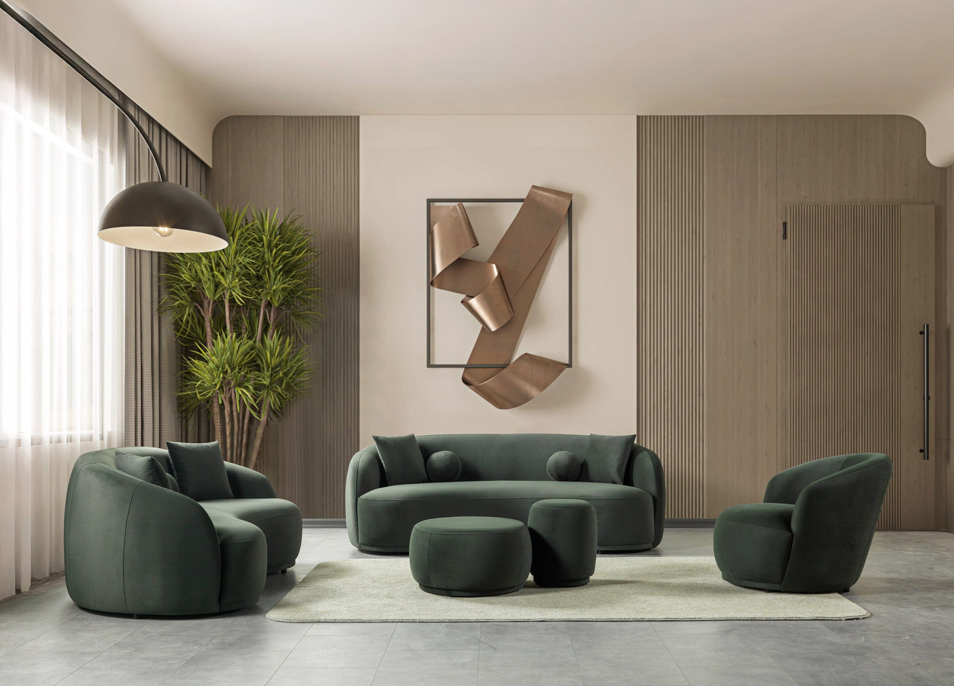 Bonita Velvet Collection Living Room Set Berch Furniture