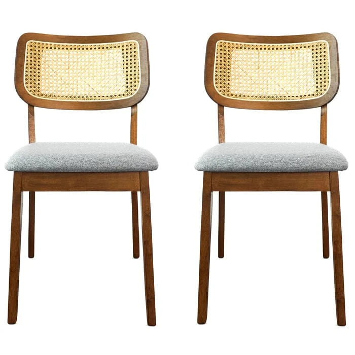 Cayden Dining Chair Set of 2 Gray Dining Chair Berch Furniture