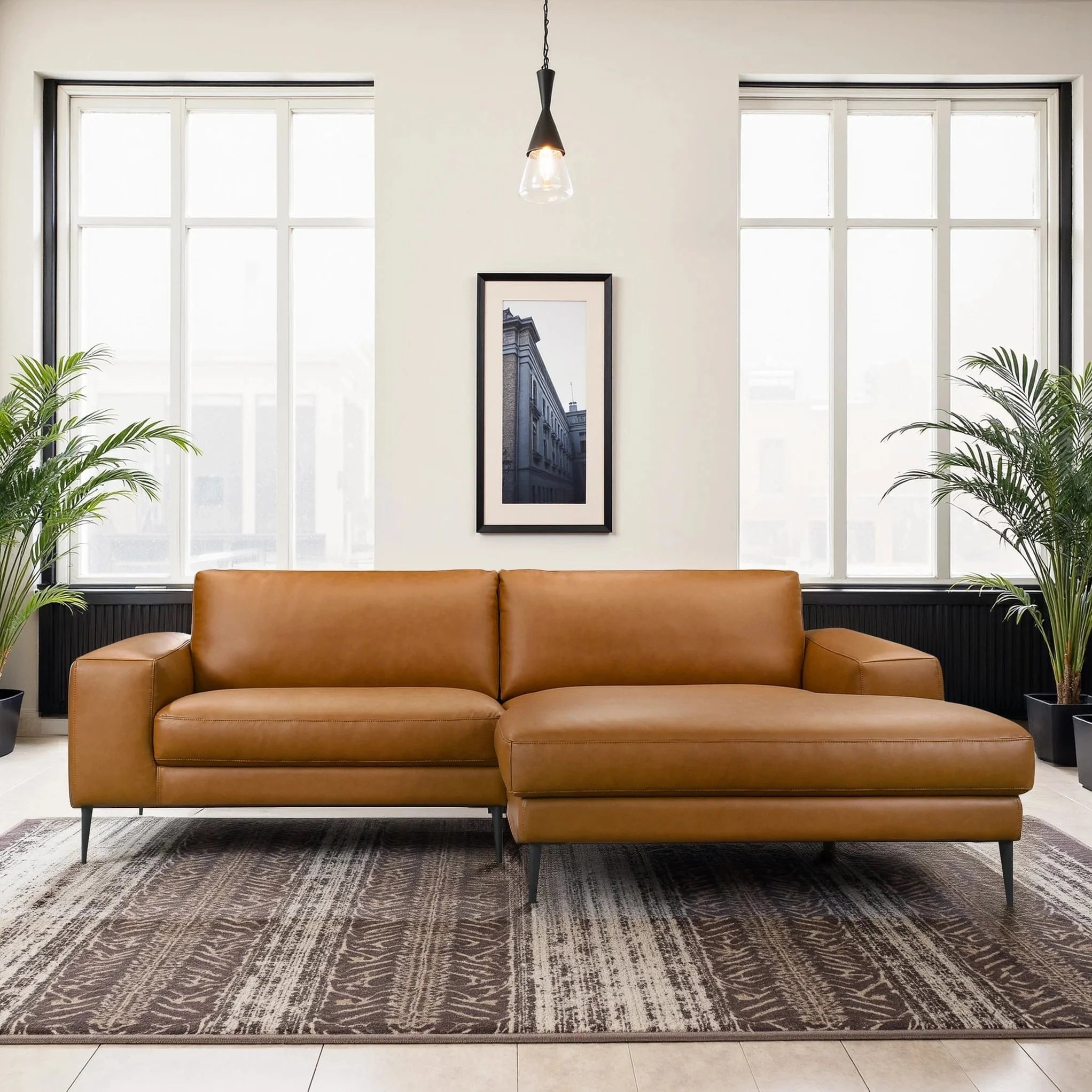 Easley Vegan Leather Sectional Berch Furniture