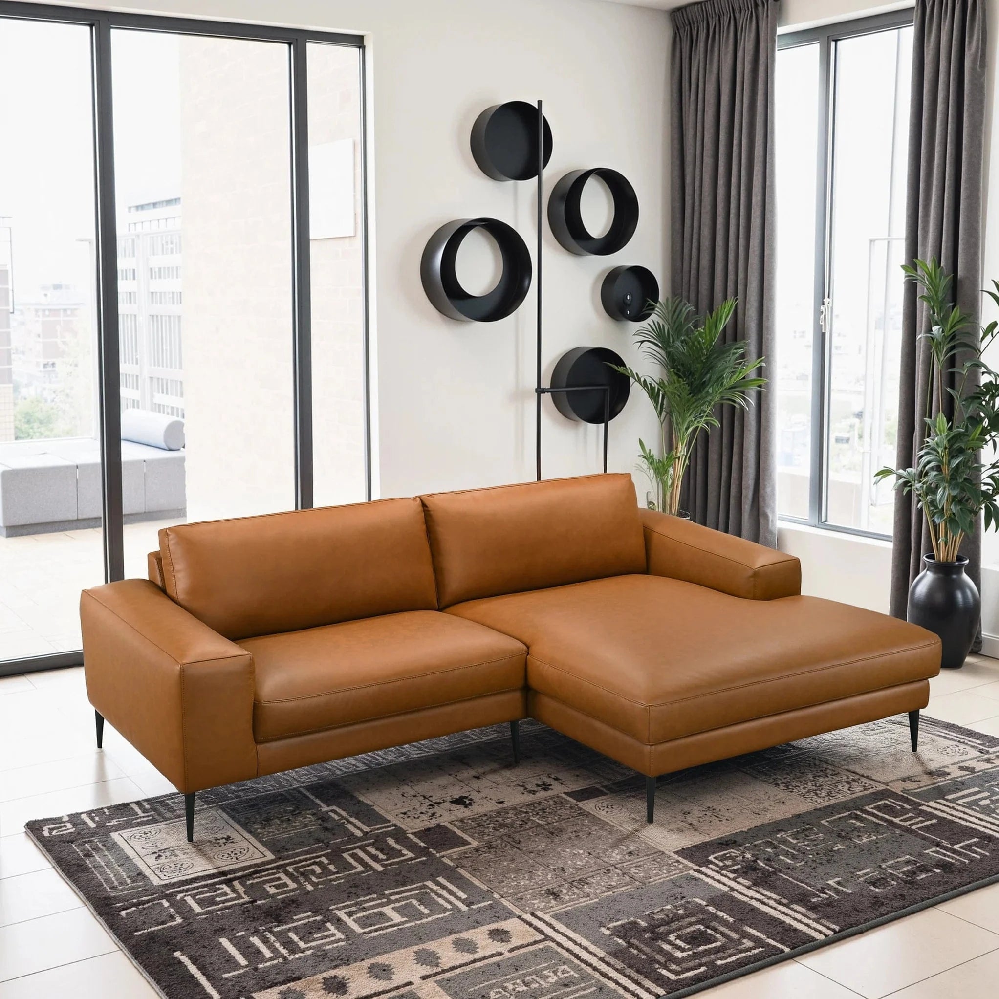 Easley Vegan Leather Sectional Berch Furniture