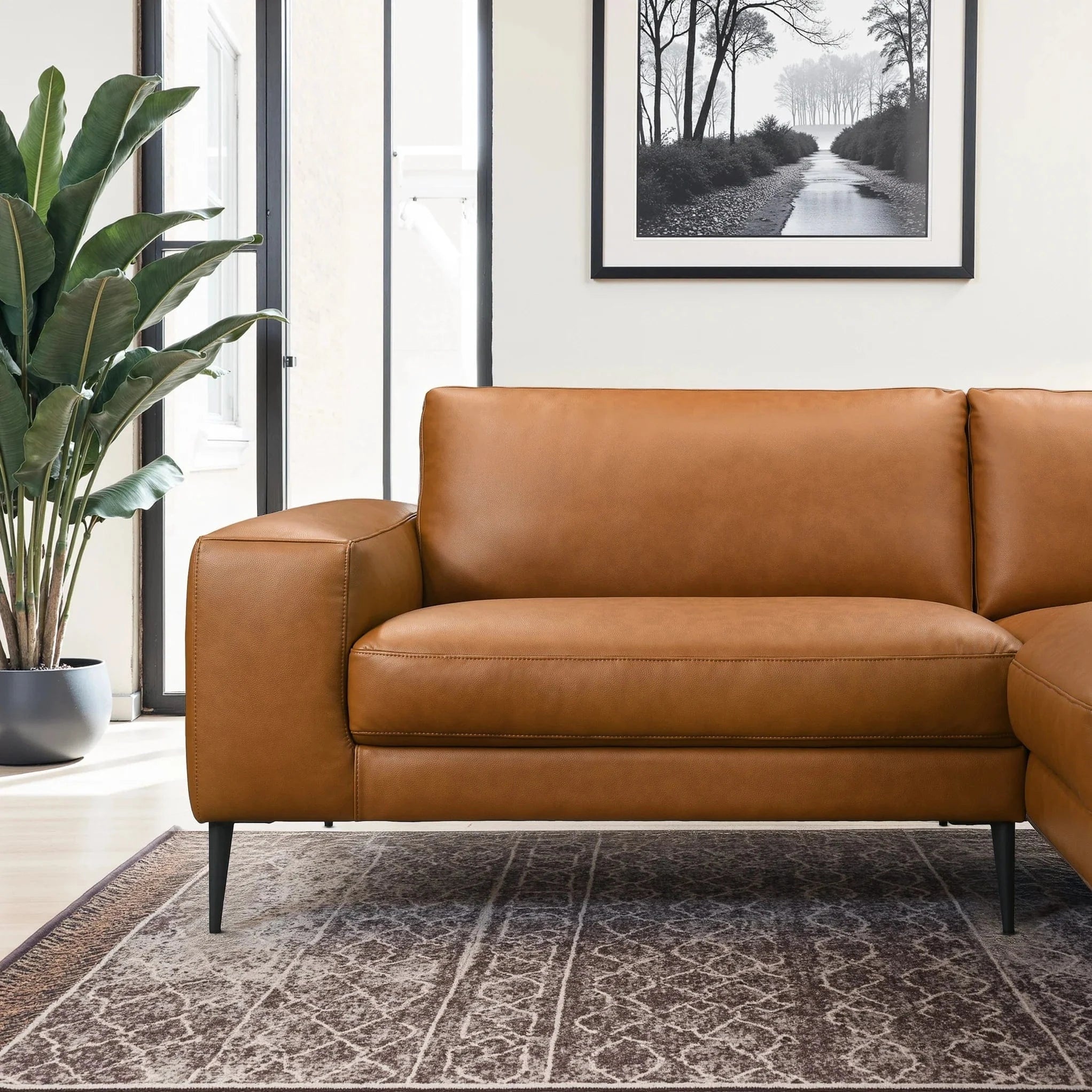 Easley Vegan Leather Sectional Berch Furniture