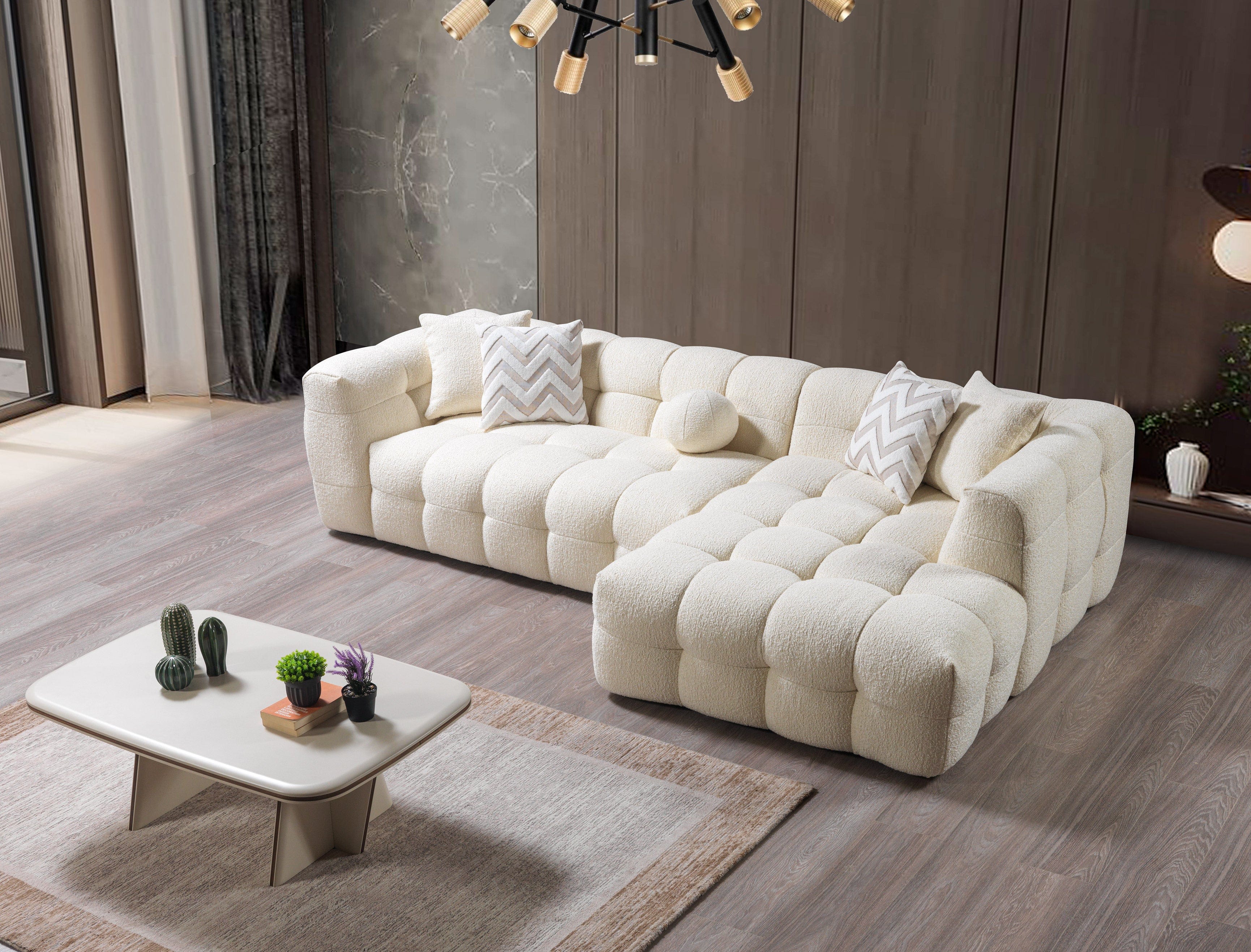 Ivy Sectional Right Chaise Ivory Sectional Berch Furniture