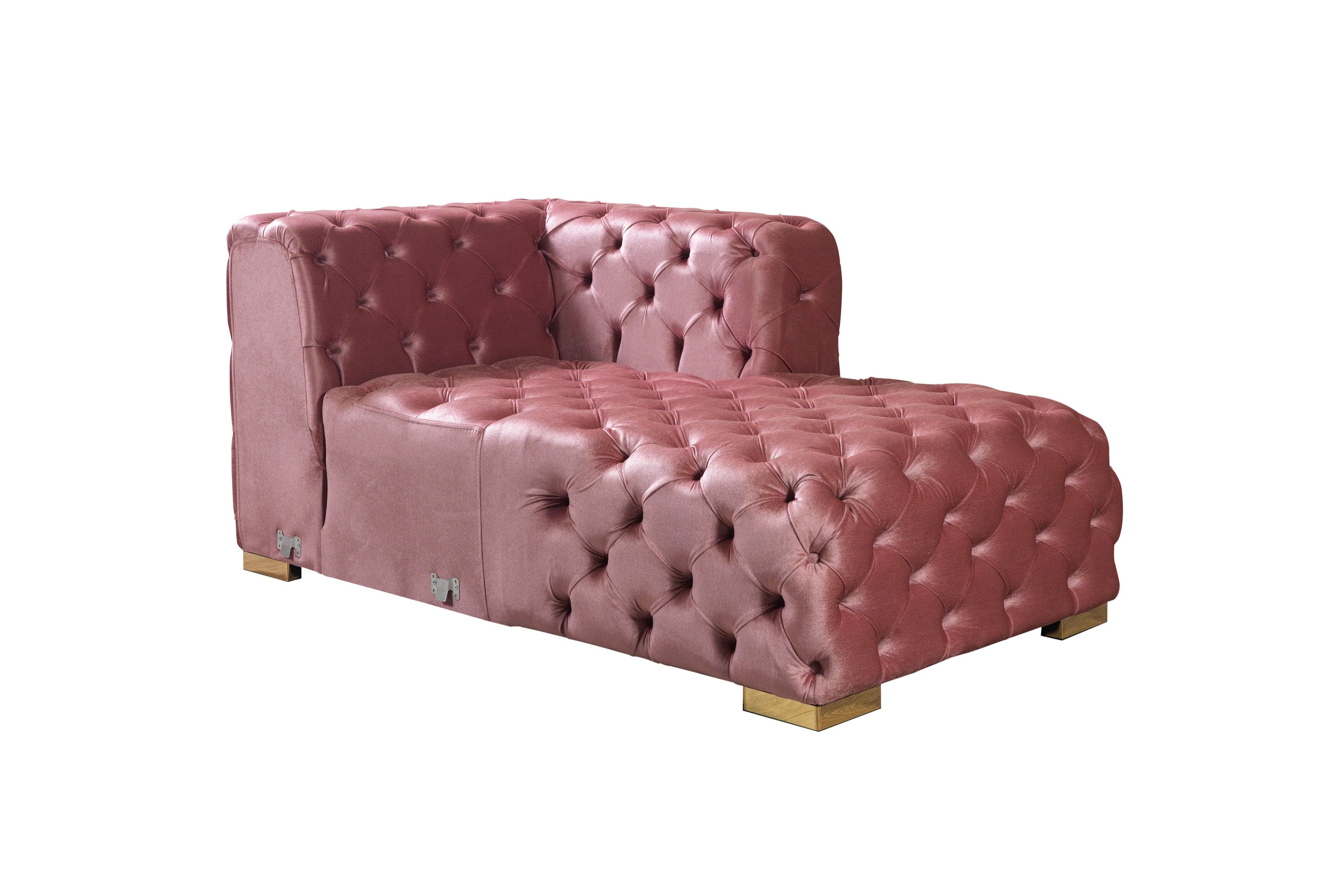 Neva Velvet Double Chaise Sectional Sectional Berch Furniture