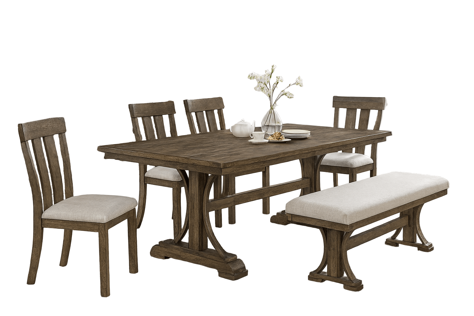 Quincy 6-Piece Dining Set Dining Set Berch Furniture