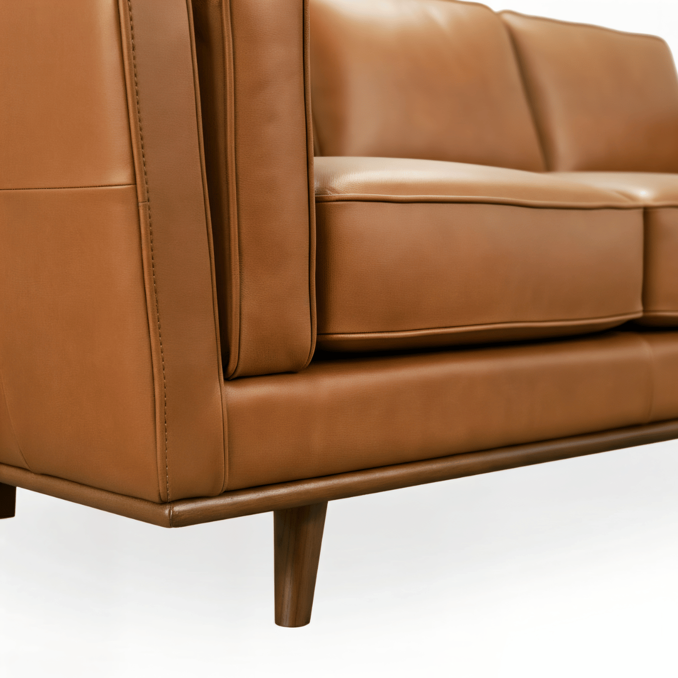 Chase Top-Grain Leather Sofa, 90 Inches MCM