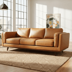 Chase Top-Grain Leather Sofa, 90 Inches MCM