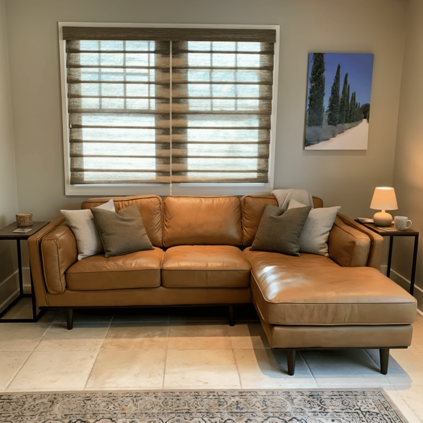 Chase Top-Grain Leather Sofa, 90 Inches MCM