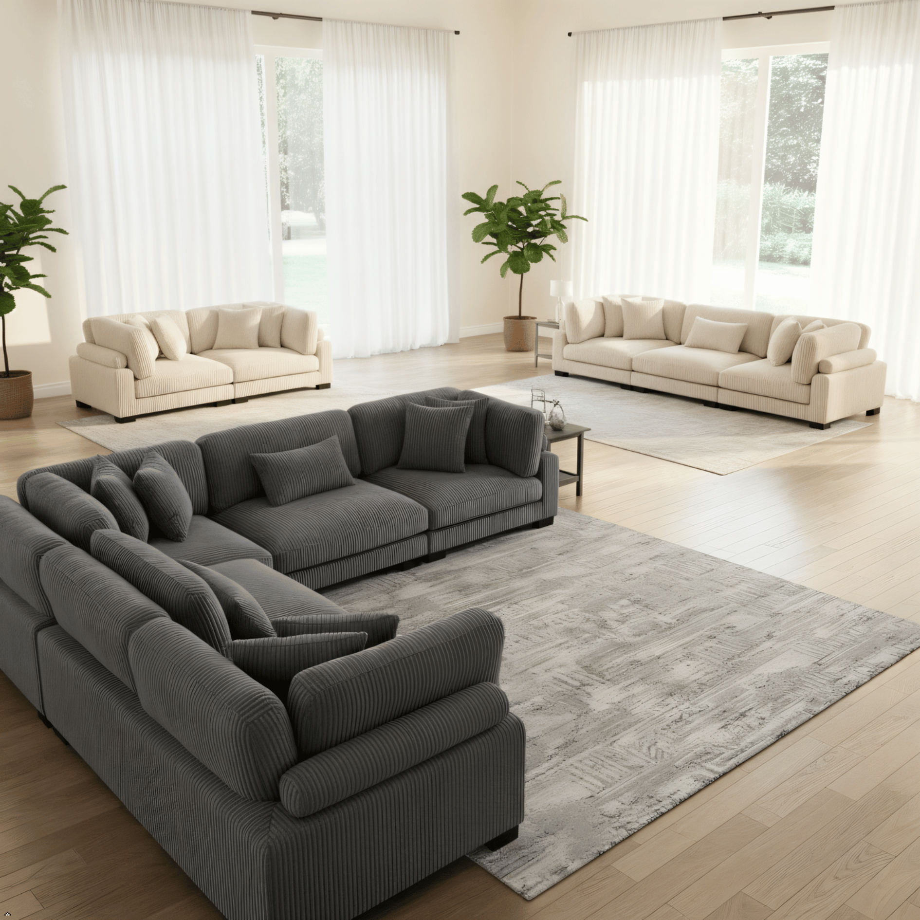 Corduroy Modular Sectional