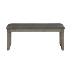 Gray wooden bench on a white background