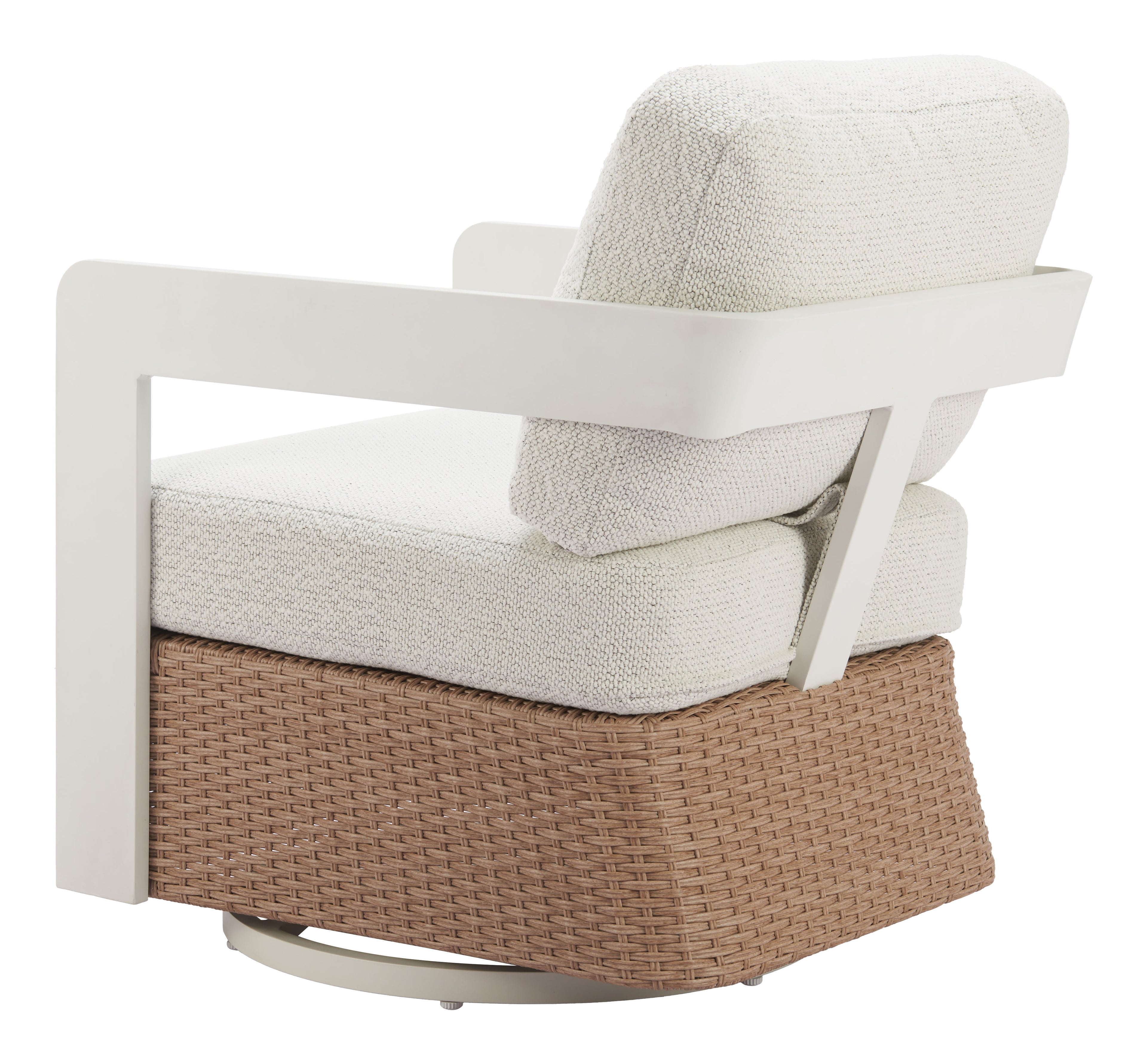 Modern outdoor chair swivel white luxury back 