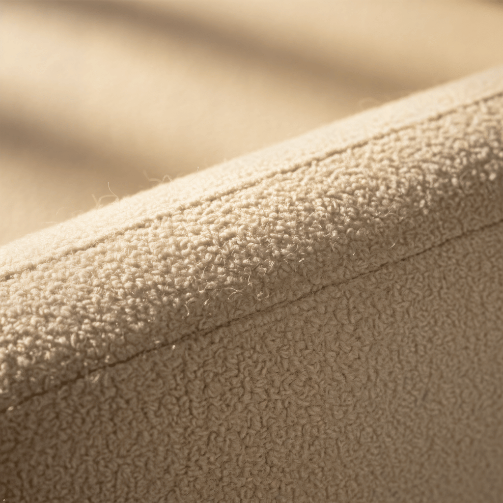 Boucle Sectional Ivory 3-Piece