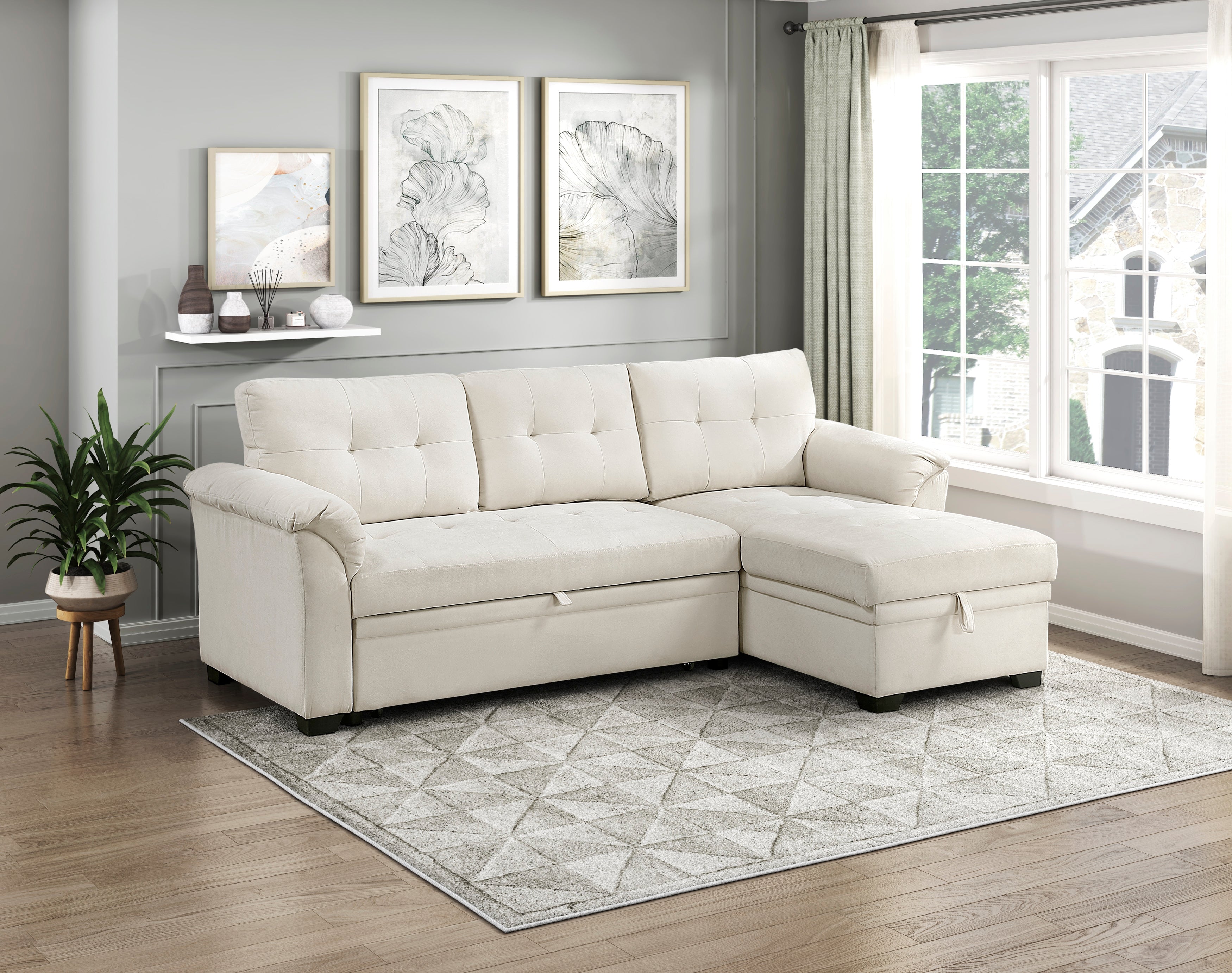 Elara Pull-Out Bed Sectional