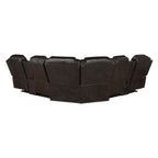 Brown sectional sofa on a white background