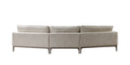 Beige sectional sofa on a white background
