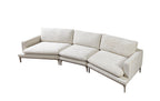 Beige sectional sofa on a white background