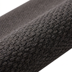 Close-up of a textured dark gray fabric roll