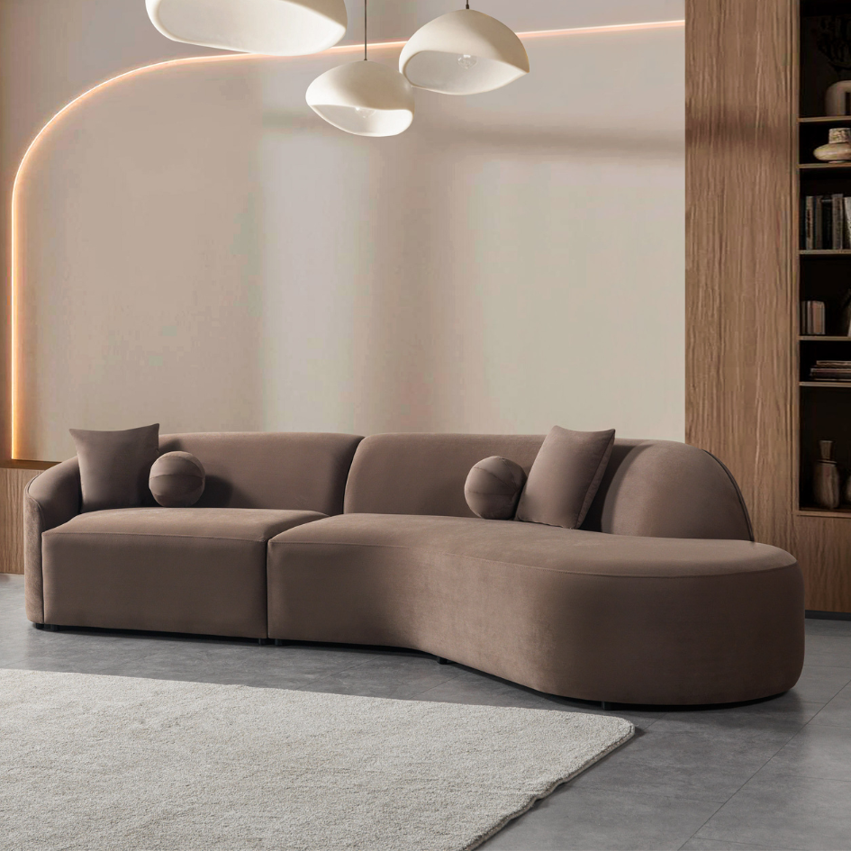 BERCH X Cloe | Velvet Sectional Lounge Chaise