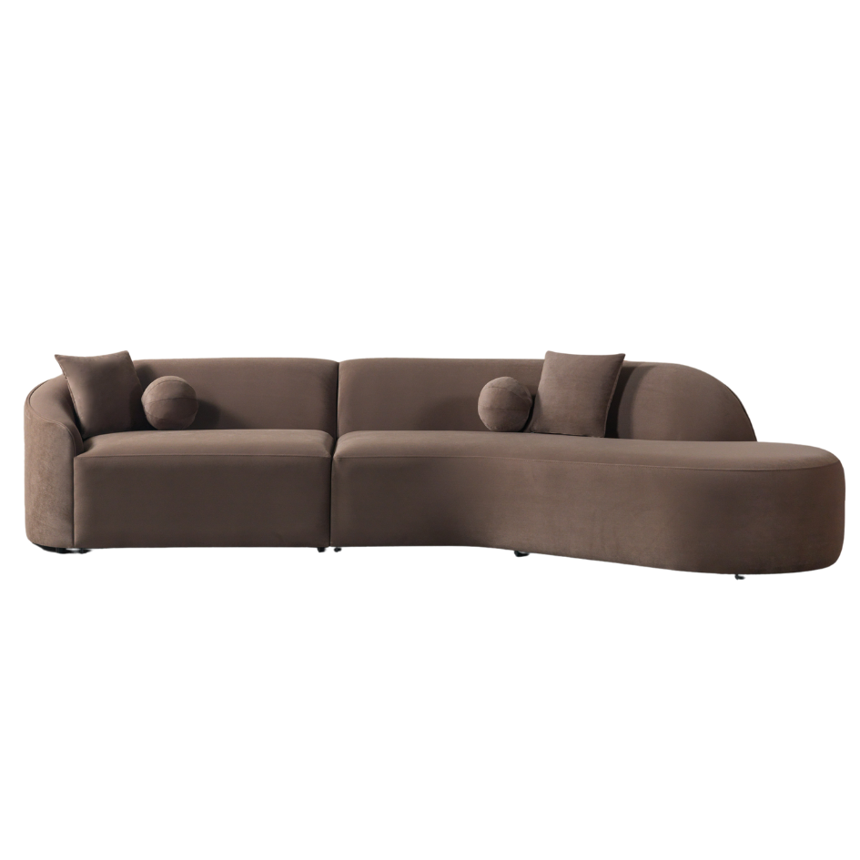 BERCH X Cloe | Velvet Sectional Lounge Chaise