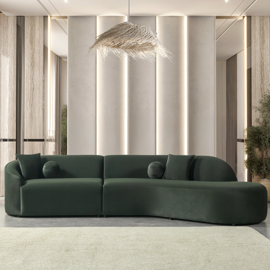 BERCH X Cloe • Velvet Sectional Lounge Chaise