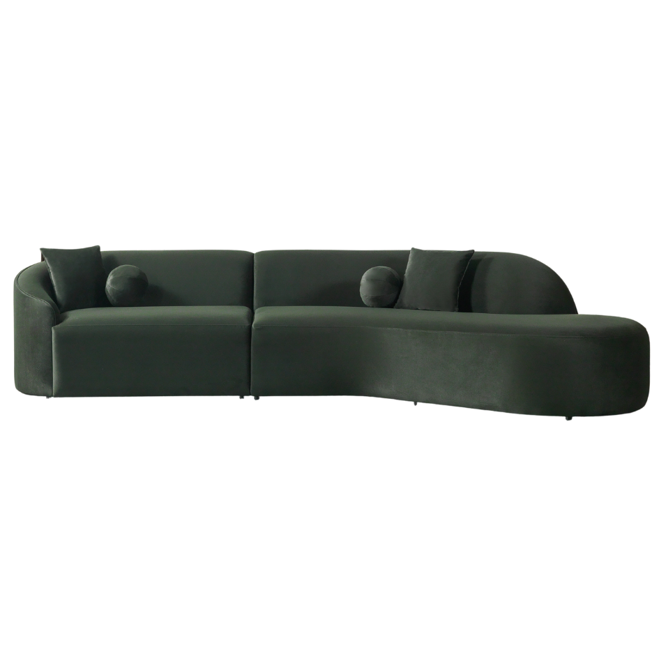 BERCH X Cloe | Velvet Sectional Lounge Chaise