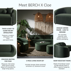 BERCH X Cloe • Velvet Sectional Lounge Chaise
