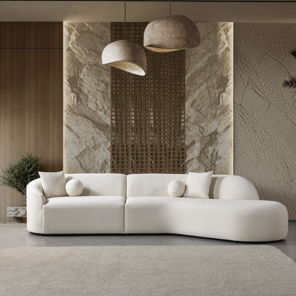 BERCH X Cloe | Velvet Sectional Lounge Chaise