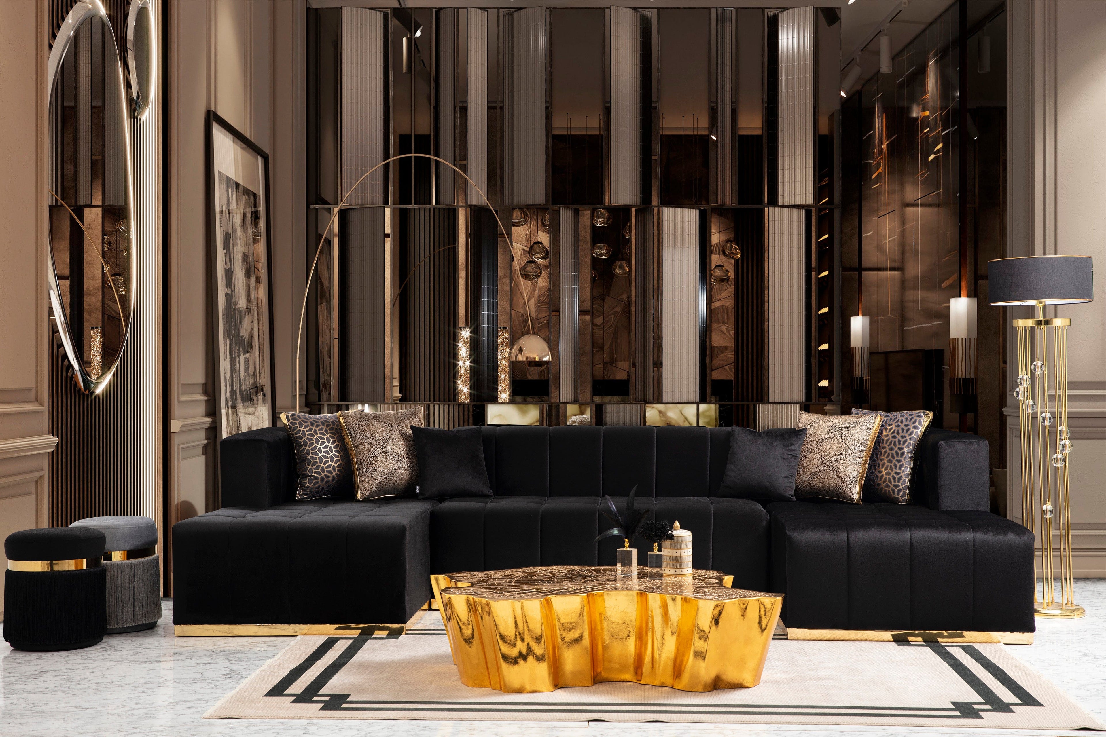 Elisha Velvet Sectional