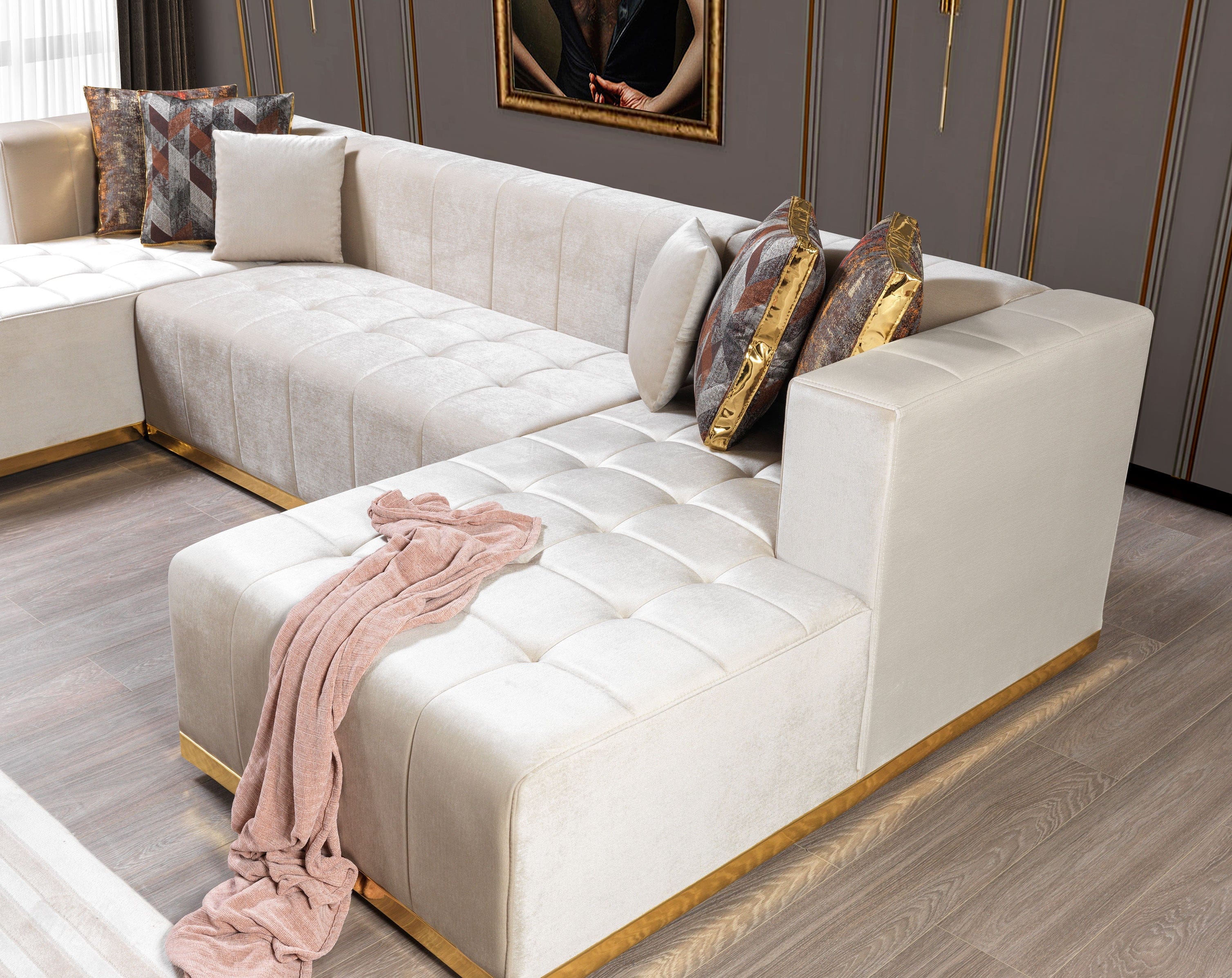 Elisha Velvet Sectional