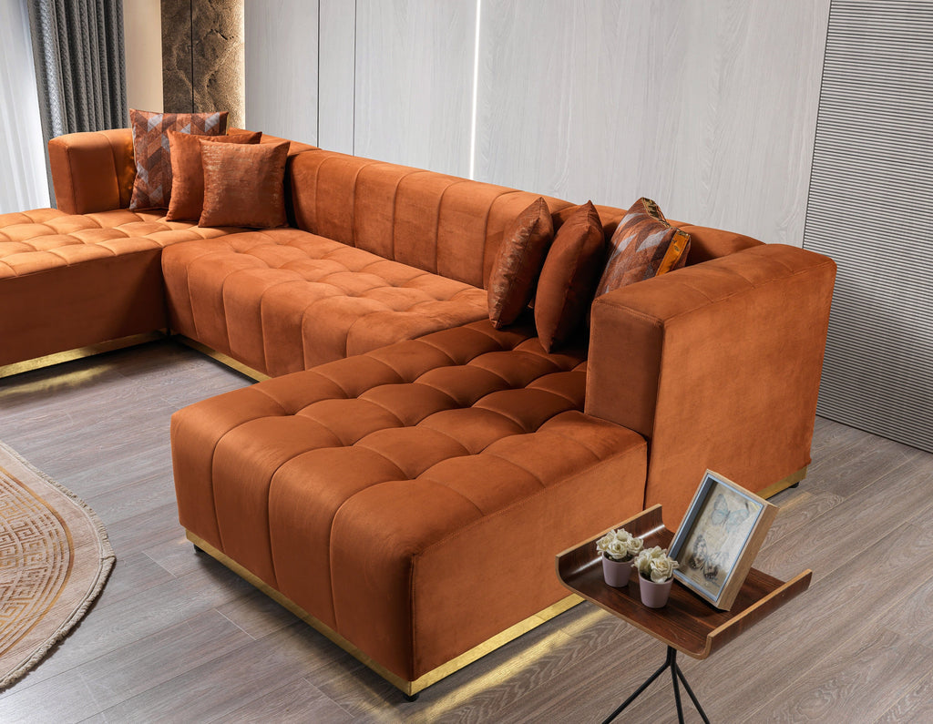 Elisha Velvet Sectional