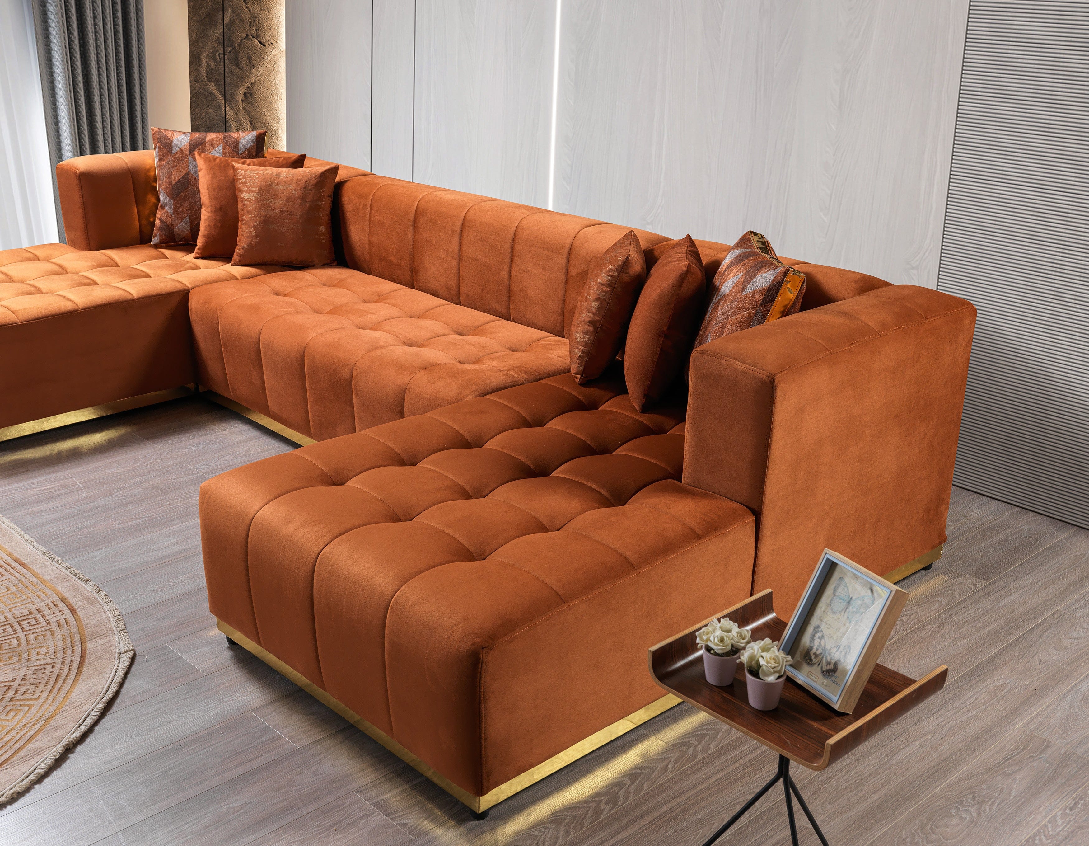 Elisha Velvet Sectional
