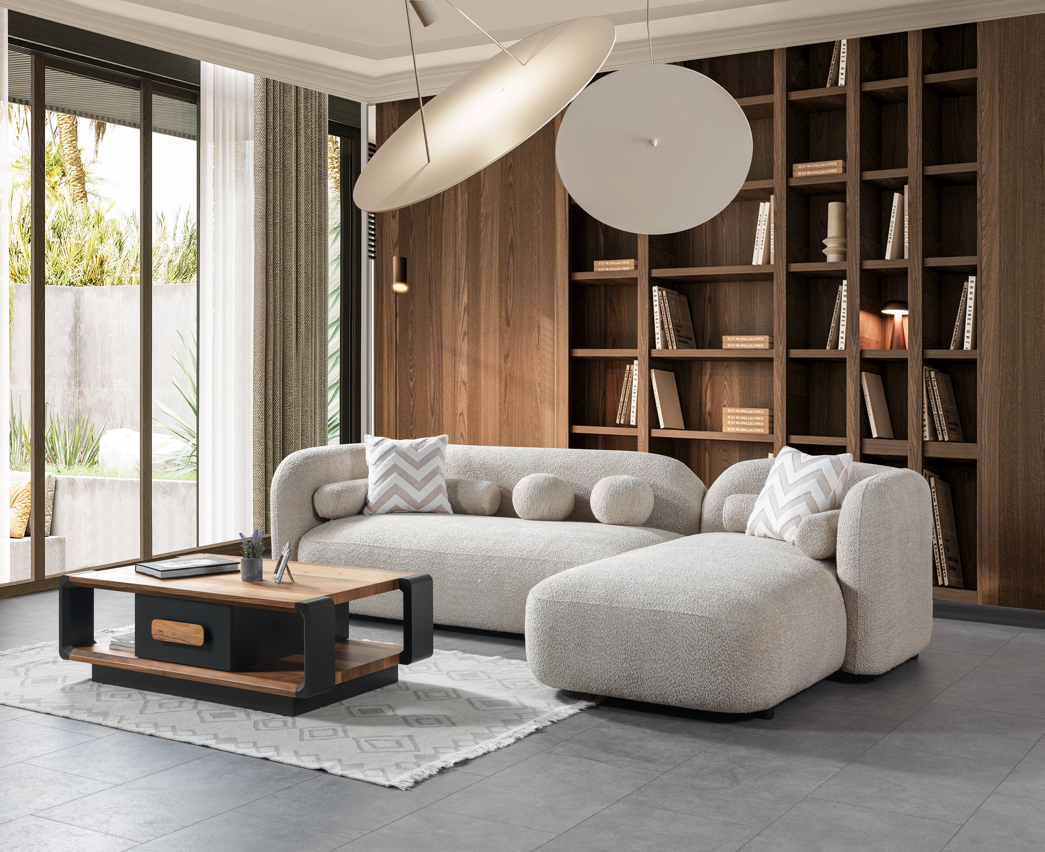 Liva Boucle Sectional Sand