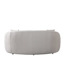 Round gray sofa on a white background