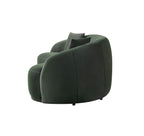 Green armchair on a white background