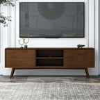 Mid Century 71" TV Stand Solid Wood, Legs Only Assembly