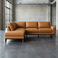 Benson Top-Grain Leather Sectional with Chaise