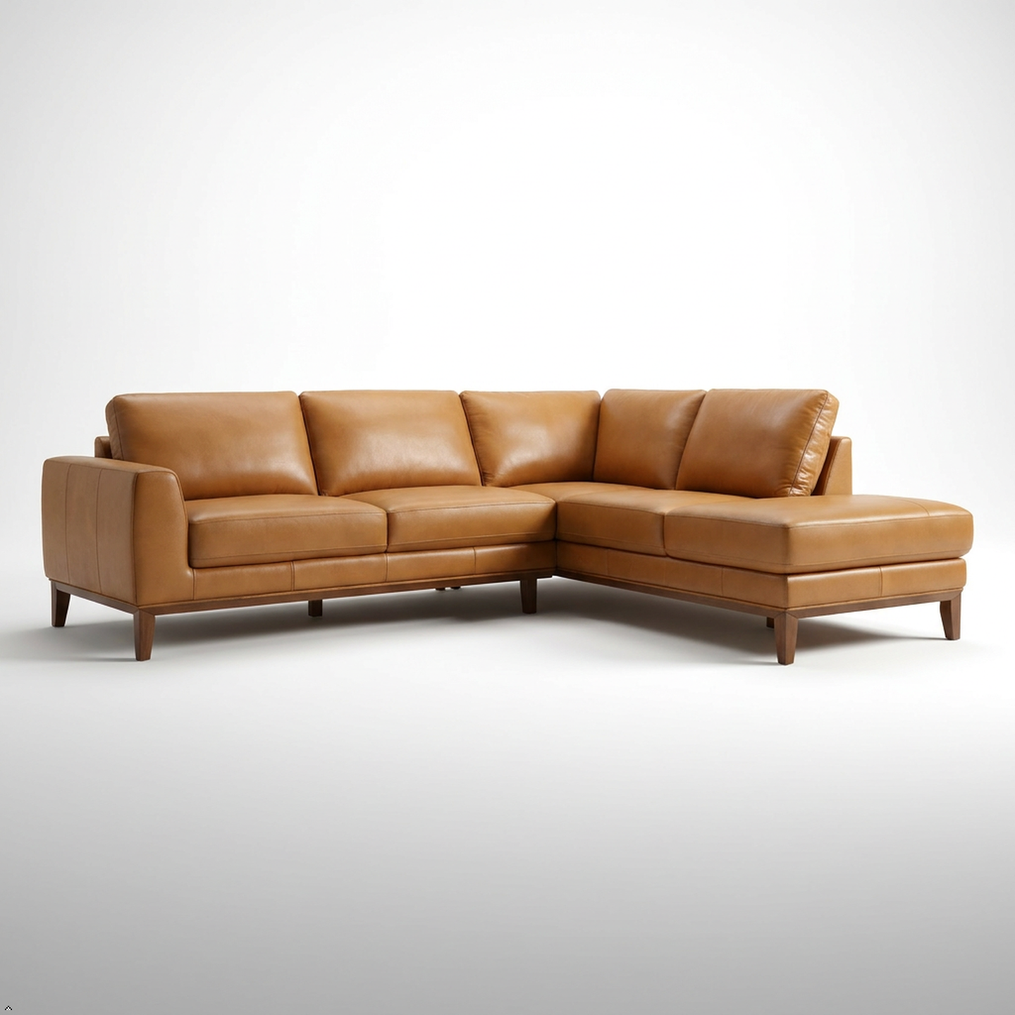 Leather sectional couch with chaise solid wood 