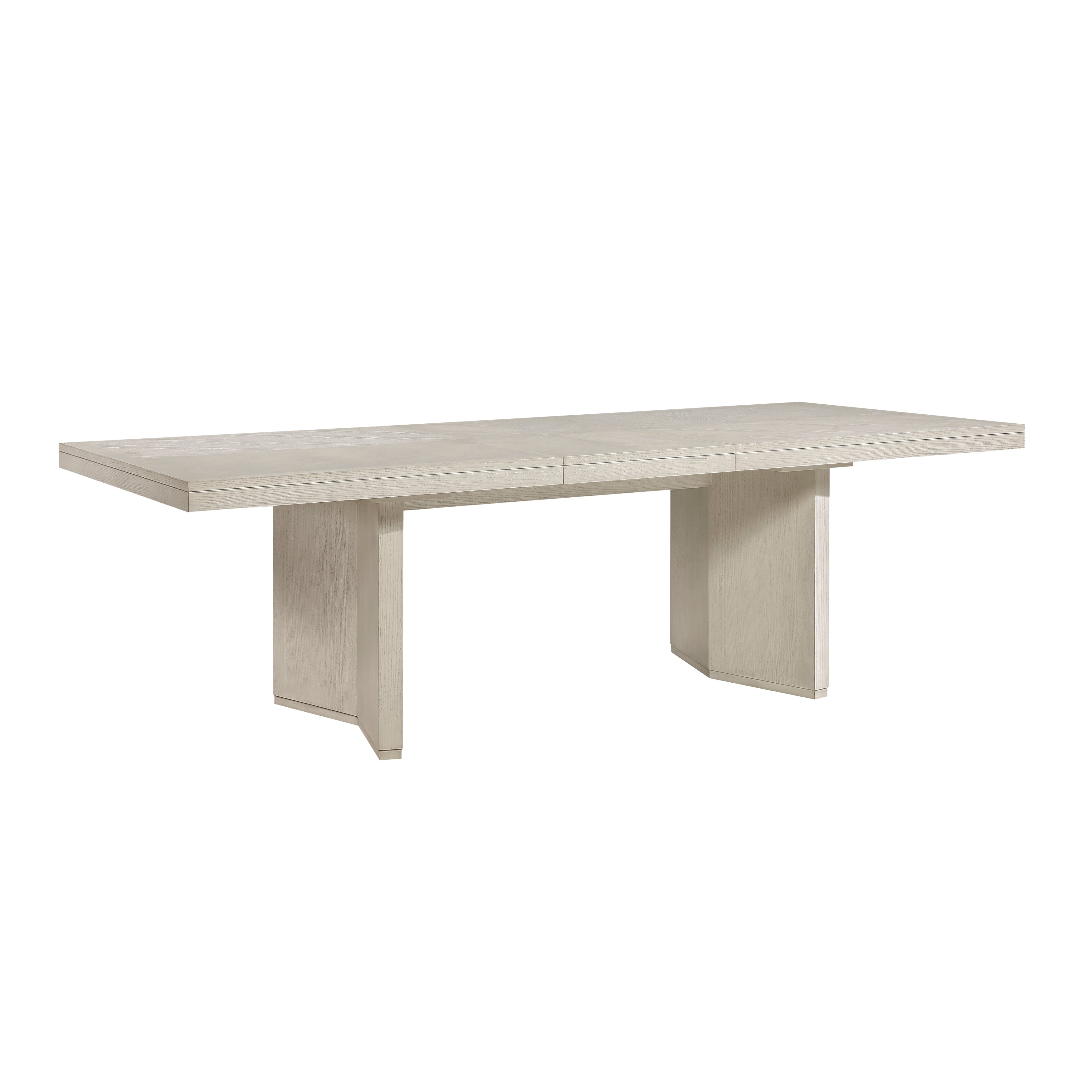 Beige dining table on a white background