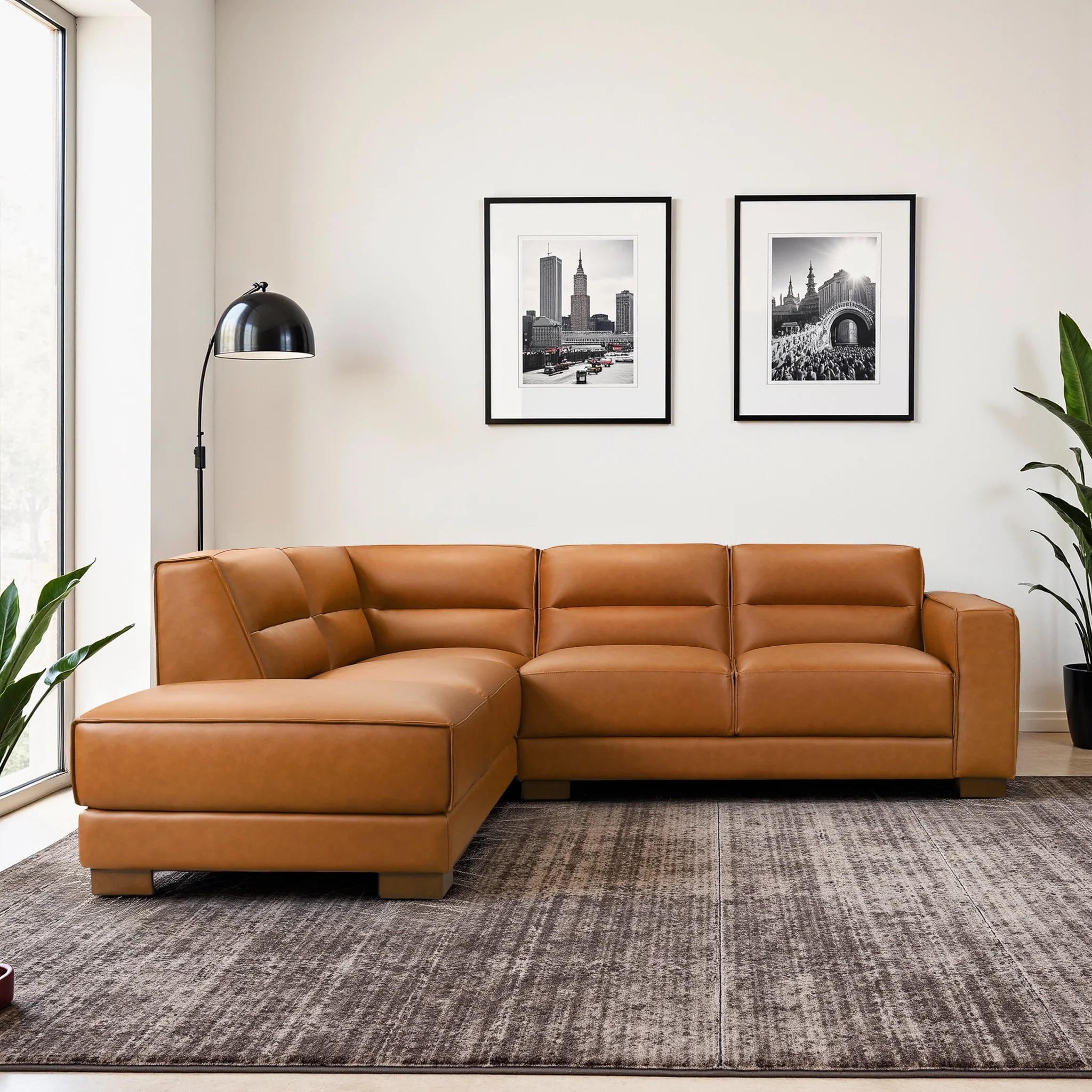 Muncie Leather Sectional