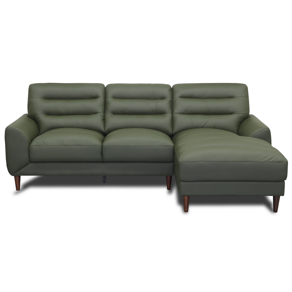 Clarion Top-Grain Sectional Sofa with Chaise 100 Wide