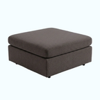 Brown ottoman on a white background