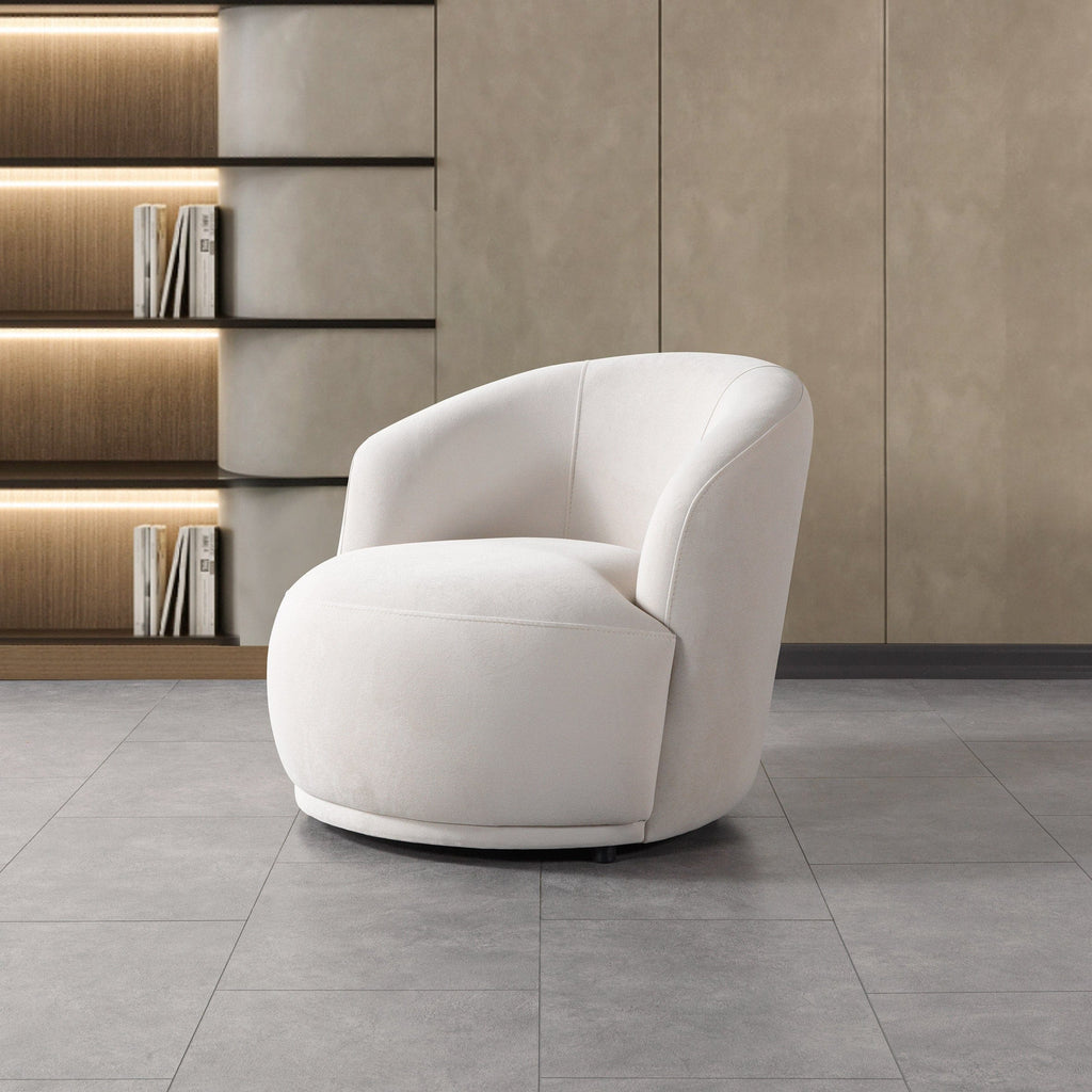 Bonita Velvet Collection Chair / Ivory Living Room Set Berch Furniture