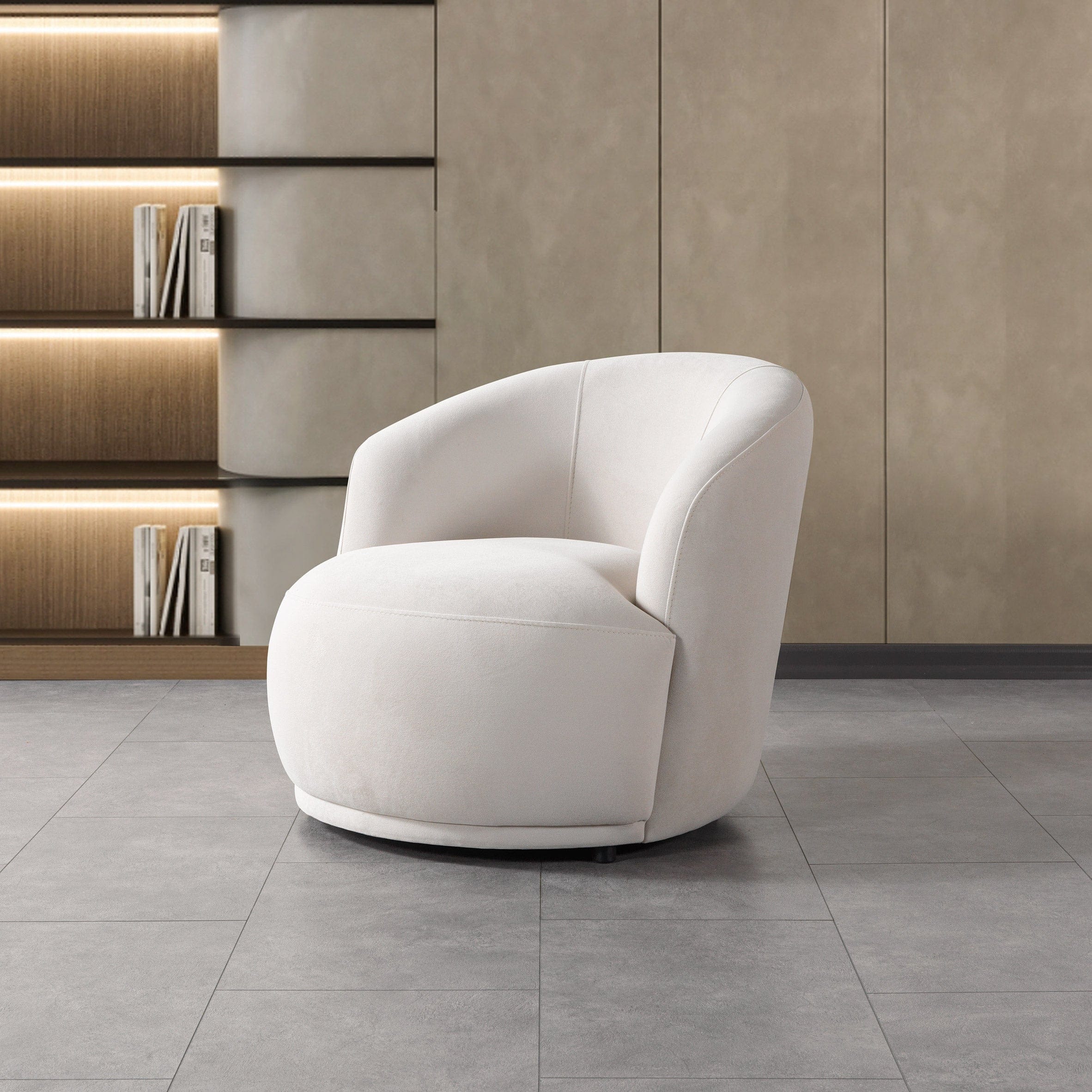Bonita Velvet Collection Chair / Ivory Living Room Set Berch Furniture