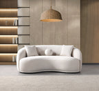 Bonita Velvet Collection Loveseat / Ivory Living Room Set Berch Furniture