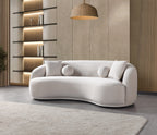 Bonita Velvet Collection Sofa / Ivory Living Room Set Berch Furniture