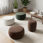 Bonita Round Velvet Ottoman/Stool
