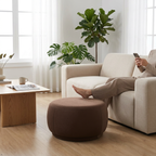 Bonita Round Velvet Ottoman/Stool