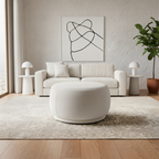 Bonita Round Velvet Ottoman/Stool