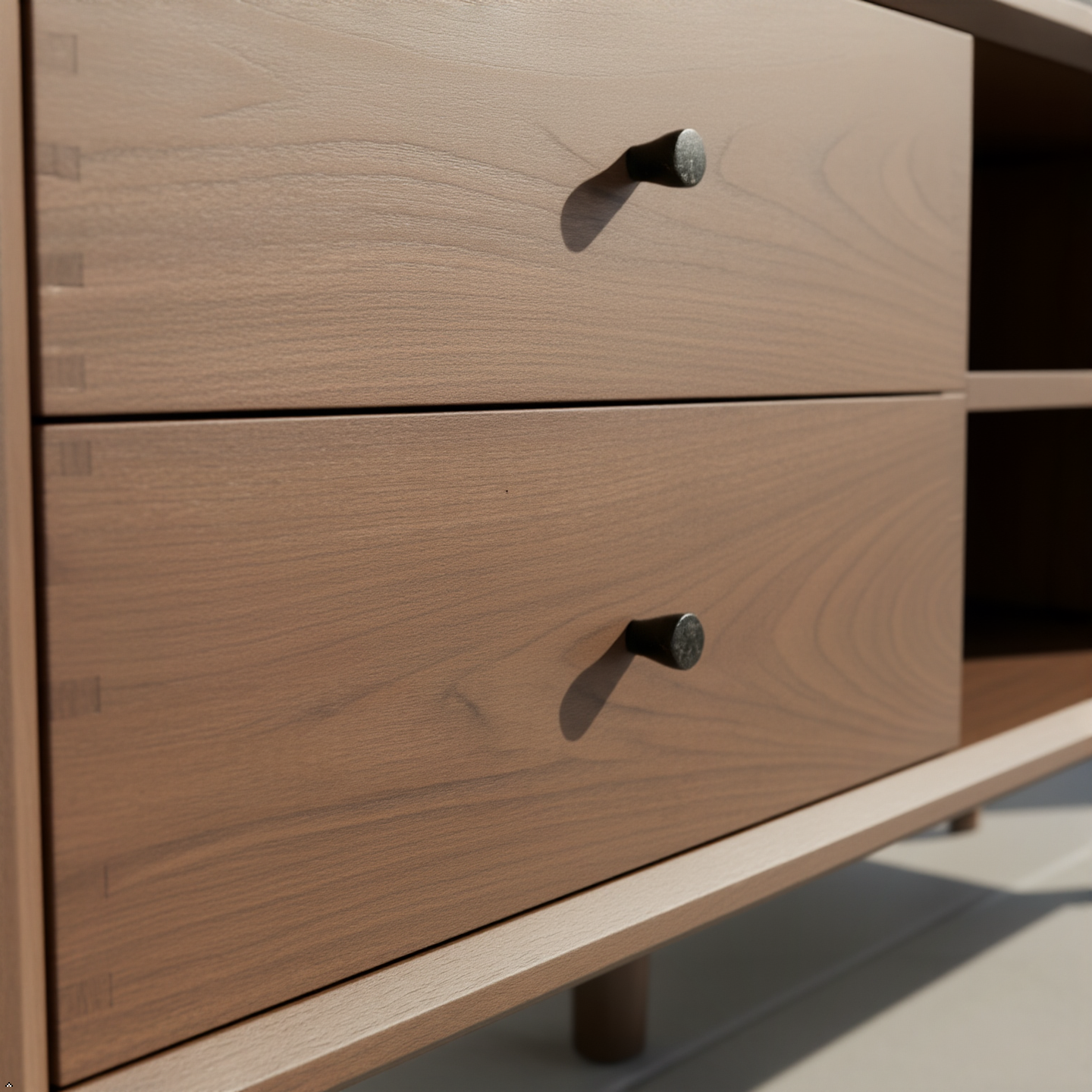 Mid Century 71" TV Stand Solid Wood, Legs Only Assembly