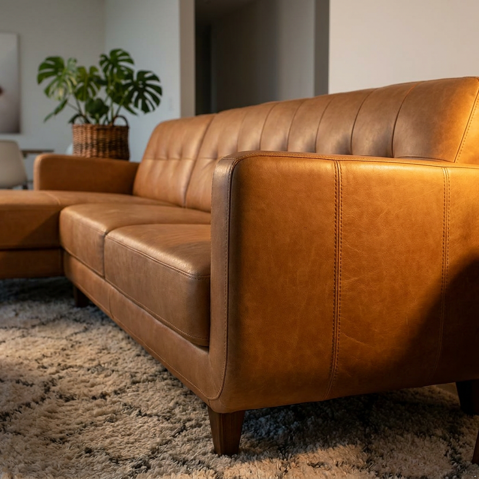Allison Top Split Leather Sectional