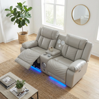 Berch Power Reclining Loveseat Faux Leather